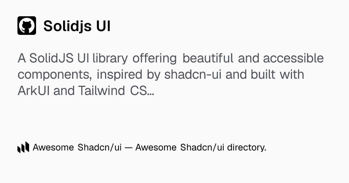 Solidjs UI: Build beautiful, accessible UIs with SolidJS, ArkUI, and ...