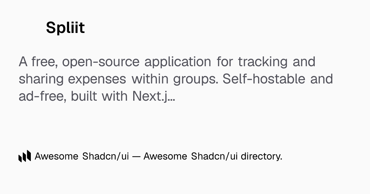 Spliit: Spliit: Free, open-source expense sharing for groups and ...